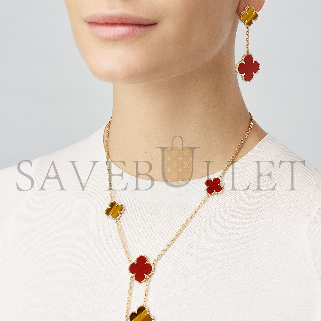 V*N CL*F arpels magic alhambra earrings, 2 motifs vcarn5jr00